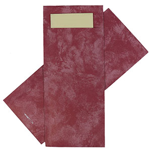Bestekservet marble bordeaux/butter milk