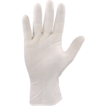 Latex handschoenen L gepoederd wit