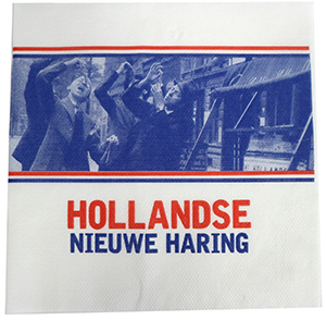 Servet 1 laags 33x33 Hollandse Nieuwe Haring