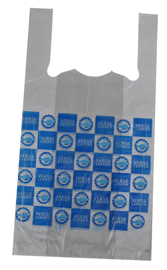 HDPE tas vis blauw 27/6x48