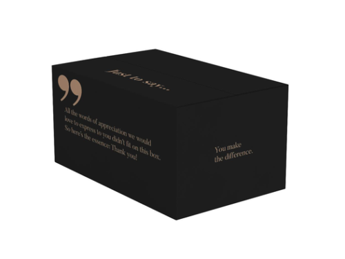 Kerstdoos - Quote - zwart