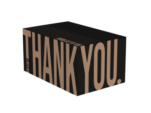 Kerstdoos - Thank You - zwart