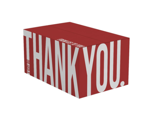 Kerstdoos - Thank You - rood