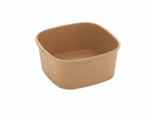 Kraft Square bowl 600 ml. (300 stuks)