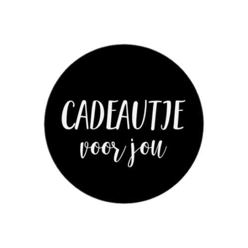 Etiket Cadeautje voor jou zwart
