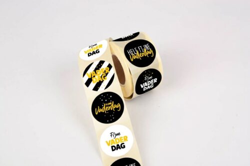 Etiket Vaderdag zwart/wit/goud