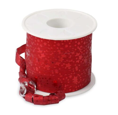 Krullint Glitter Star rood