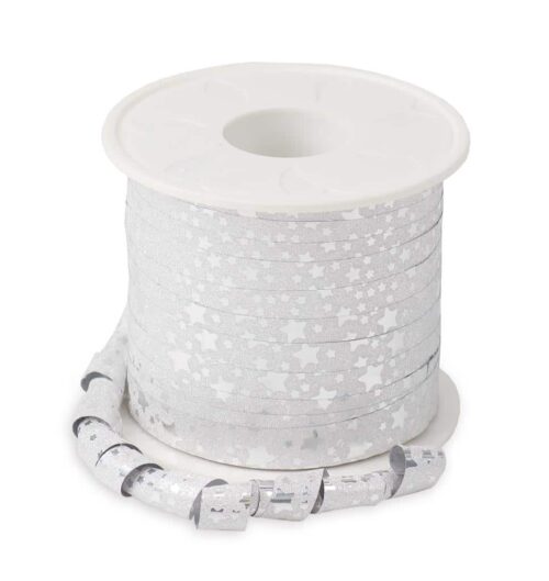 Krullint Glitter Star zilver