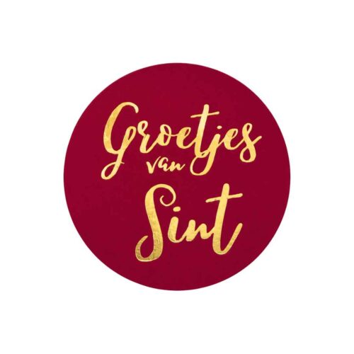 Etiket Groetjes van Sint