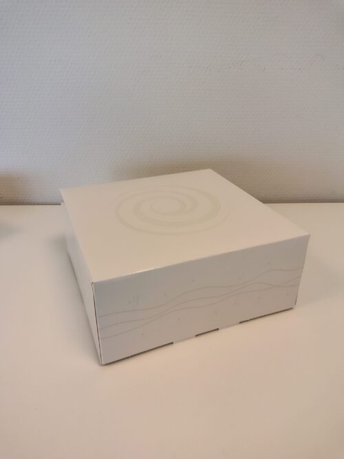 Gebaksdoos ivoor 21x21x9cm(10 stuks)
