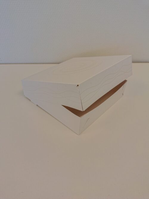 Gebaksdoos ivoor 19x19x5cm (10stuks)