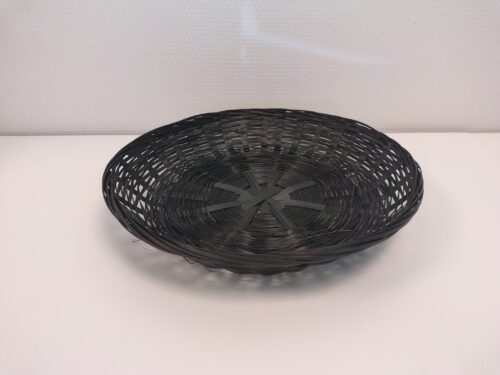 Broodmand bamboe dicht rond 30cm laag zwart