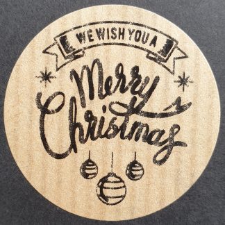 Etiket We wish you a Merry Christmas kraft