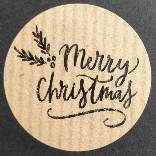 Etiket Merry Christmas kraft