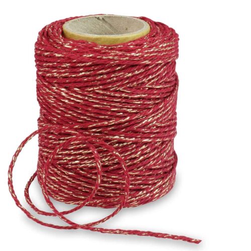 Koord twist bordeaux-goud