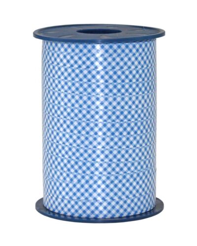 Krullint met ruit blauw/wit