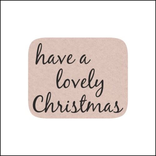 Etiket Lovely Christmas zand