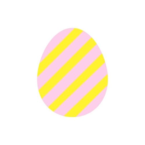Etiket Paasei roze/geel