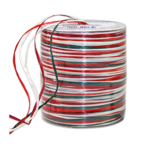 Raffia rood-wit-groen