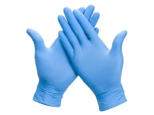 Nitryl handschoenen S blauw poedervrij