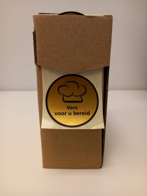 Etiket Vers voor u bereid