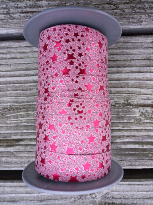 Krullint Glitter Star roze