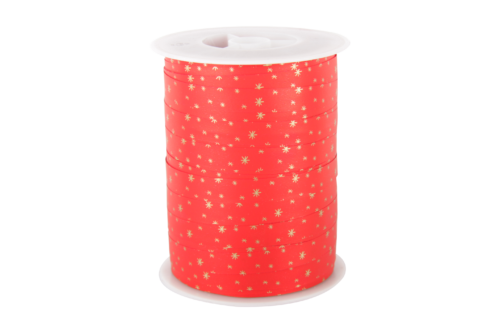 Krullint 10mm ster rood/goud