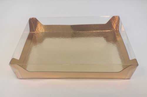 Letterdoos goud transparant